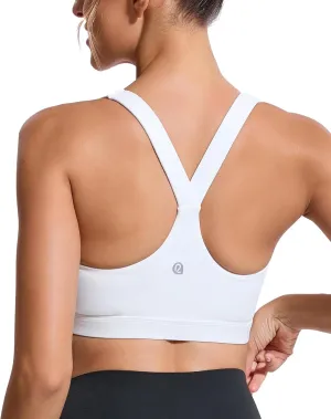 RUNNING GIRL High Impact Sports Bras for Women,Racerback Running Bra Workout Crop Tank Tops Longline Sports Bra Push up
