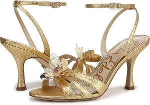Sam Edelman Women's Joanna Flower-Trim Heel Strappy Sandal