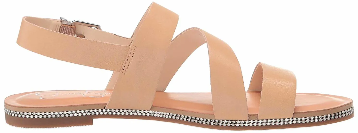 Sandals Buff Simpson Braelyn Open Flat Chic Sandal Toe Leather Nude Jessica Limited-time offer Flat