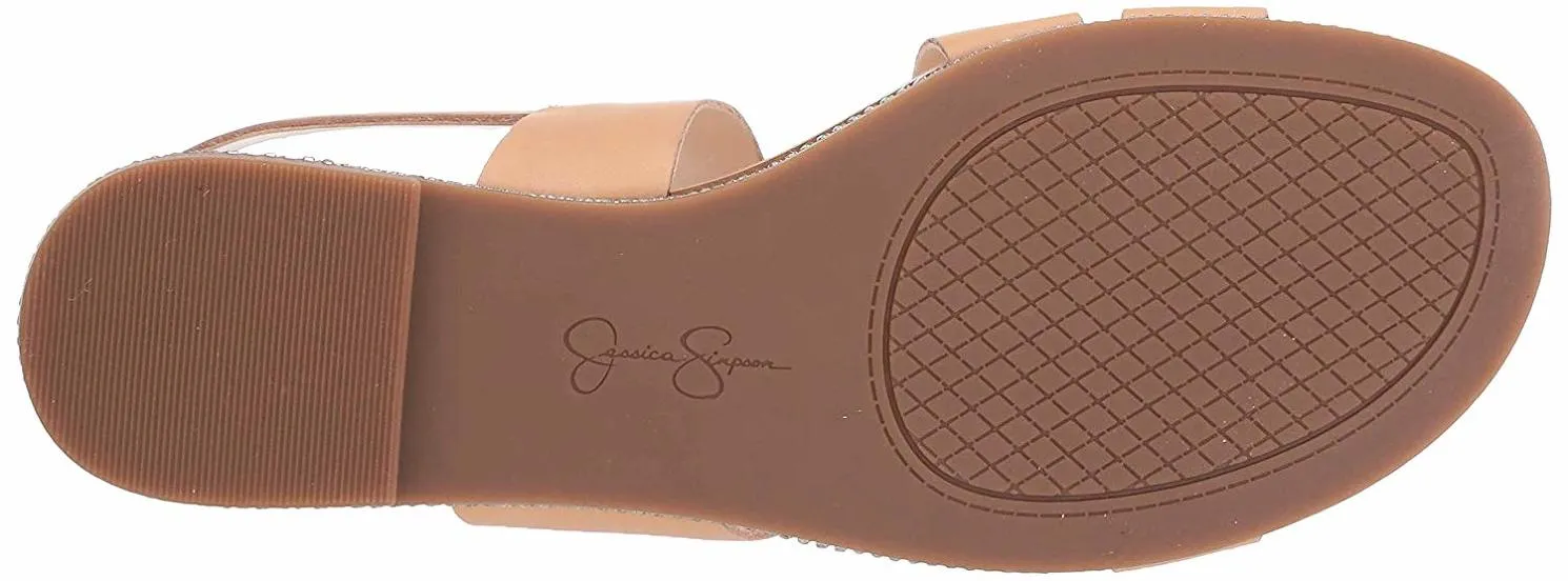 Sandals Buff Simpson Braelyn Open Flat Chic Sandal Toe Leather Nude Jessica Limited-time offer Flat