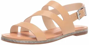 Sandals Buff Simpson Braelyn Open Flat Chic Sandal Toe Leather Nude Jessica Limited-time offer Flat