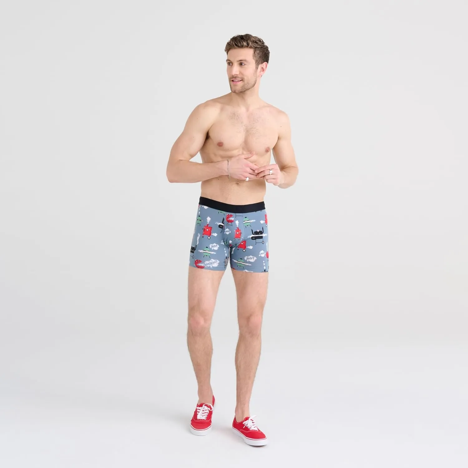 SAXX Underwear Co. Men's Underwear with Pouch Droptemp Cooling Cotton Boxer Brief Fly 2Pk