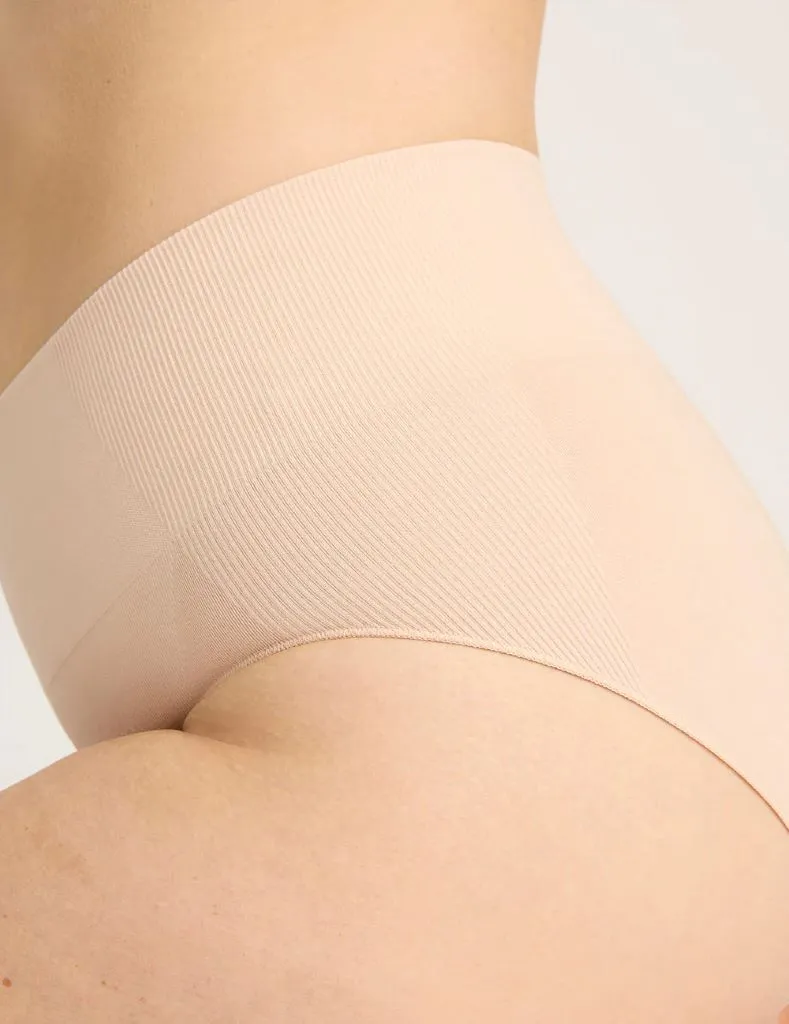 Shaper High Cut Full Briefs in Shell