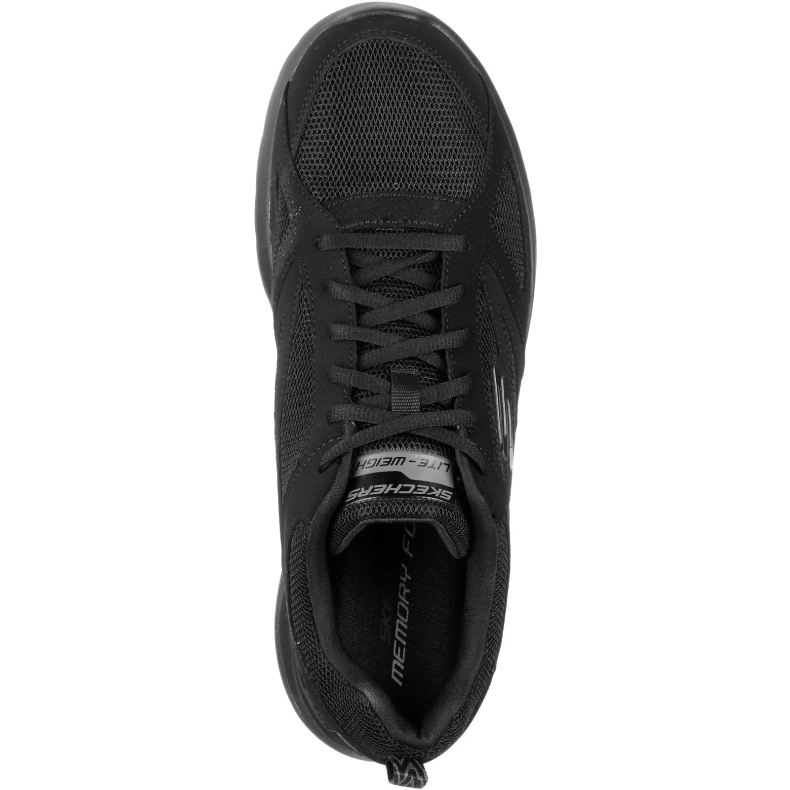 Skechers Men's Dynamight 2.0 Lace Up Memory Foam Trainer in Black