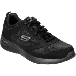 Skechers Men's Dynamight 2.0 Lace Up Memory Foam Trainer in Black