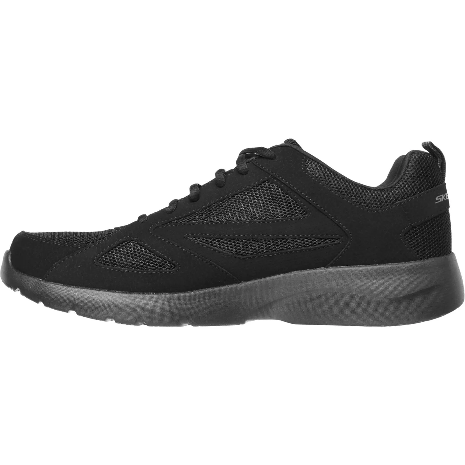 Skechers Men's Dynamight 2.0 Lace Up Memory Foam Trainer in Black