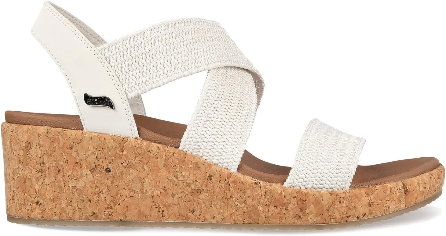 Skechers Women's Arch Fit Beverlee-Love Stays Wedge Sandal, 5.5