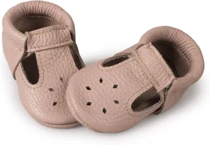 Soft Sole Infant, Baby and Toddler Shoes – Elastic T-Strap Italian Leather Baby Moccasin Shoes for Boys and Girls; Crib Shoes to Baby Walking Shoes Handcrafted in Europe