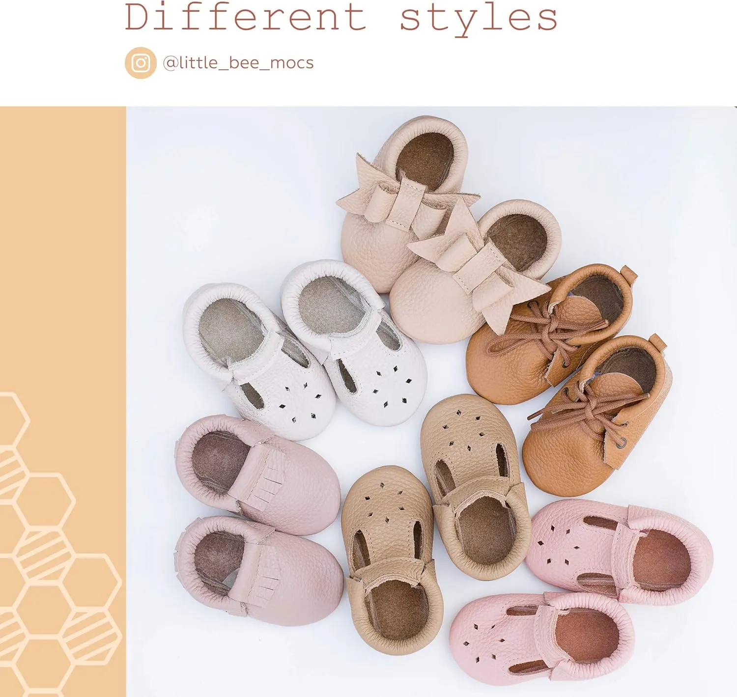 Soft Sole Infant, Baby and Toddler Shoes – Elastic T-Strap Italian Leather Baby Moccasin Shoes for Boys and Girls; Crib Shoes to Baby Walking Shoes Handcrafted in Europe
