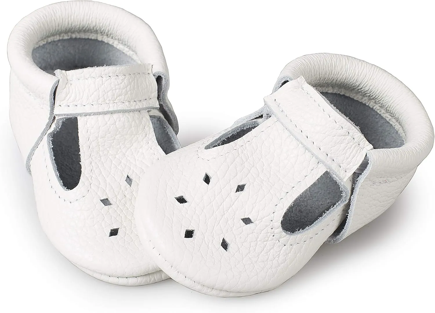 Soft Sole Infant, Baby and Toddler Shoes – Elastic T-Strap Italian Leather Baby Moccasin Shoes for Boys and Girls; Crib Shoes to Baby Walking Shoes Handcrafted in Europe