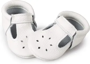 Soft Sole Infant, Baby and Toddler Shoes – Elastic T-Strap Italian Leather Baby Moccasin Shoes for Boys and Girls; Crib Shoes to Baby Walking Shoes Handcrafted in Europe