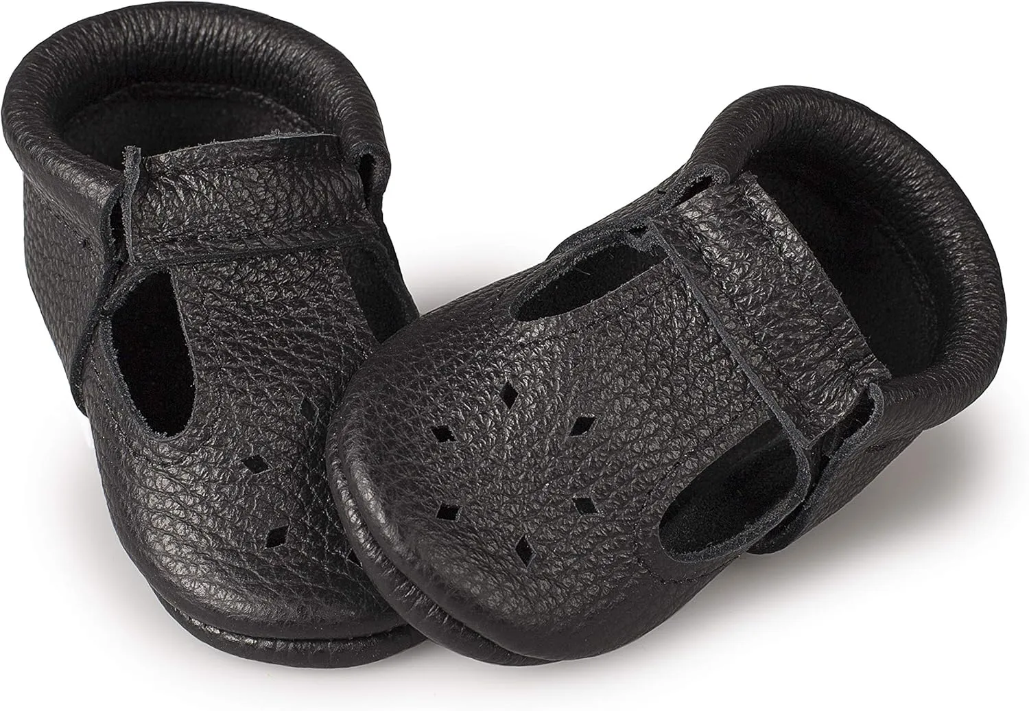 Soft Sole Infant, Baby and Toddler Shoes – Elastic T-Strap Italian Leather Baby Moccasin Shoes for Boys and Girls; Crib Shoes to Baby Walking Shoes Handcrafted in Europe