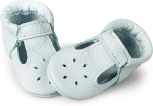 Soft Sole Infant, Baby and Toddler Shoes – Elastic T-Strap Italian Leather Baby Moccasin Shoes for Boys and Girls; Crib Shoes to Baby Walking Shoes Handcrafted in Europe