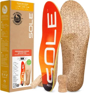 SOLE Performance Medium Plantar Fasciitis Insoles, Men & Women - Arch Support Inserts for Foot Health and Heel Pain Relief, Orthotic Shoe Inserts - Multiple Sizes