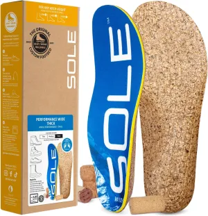 SOLE Performance Thick Wide Plantar Fasciitis Insoles, Men & Women - Arch Support Inserts for Foot Health and Heel Pain Relief, Orthotic Shoe Inserts Men & Women