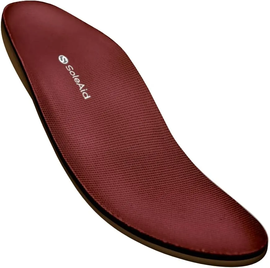 SoleAid III Performance Insole, Neutral Height Rigid Arch Support Orthotic for Overpronation, Shock Absorbing, Anti-Fatigue, All Day Comfort Shoe Insert (Women 9-9.5 / Men 7-7.5)