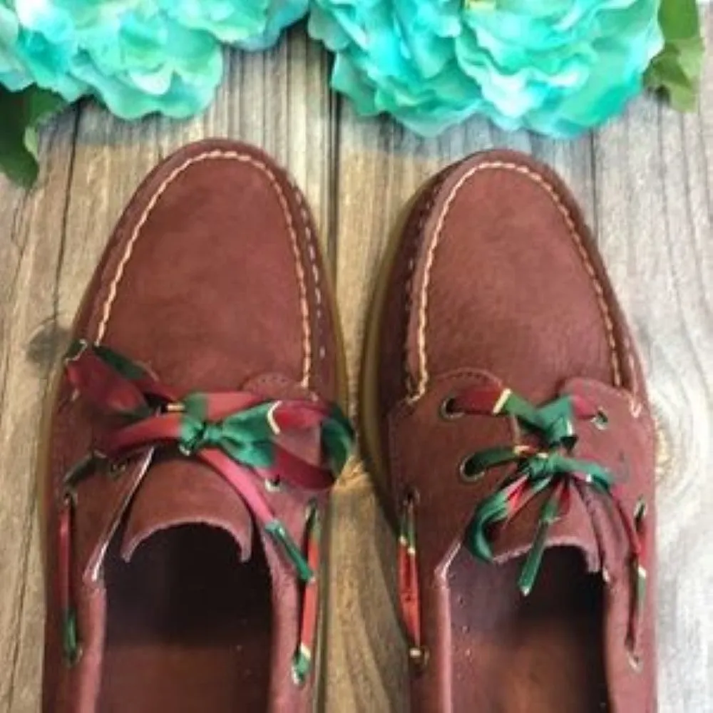 SPERRY Authentic Original A/O Burgundy Leather Boat Shoes 9M