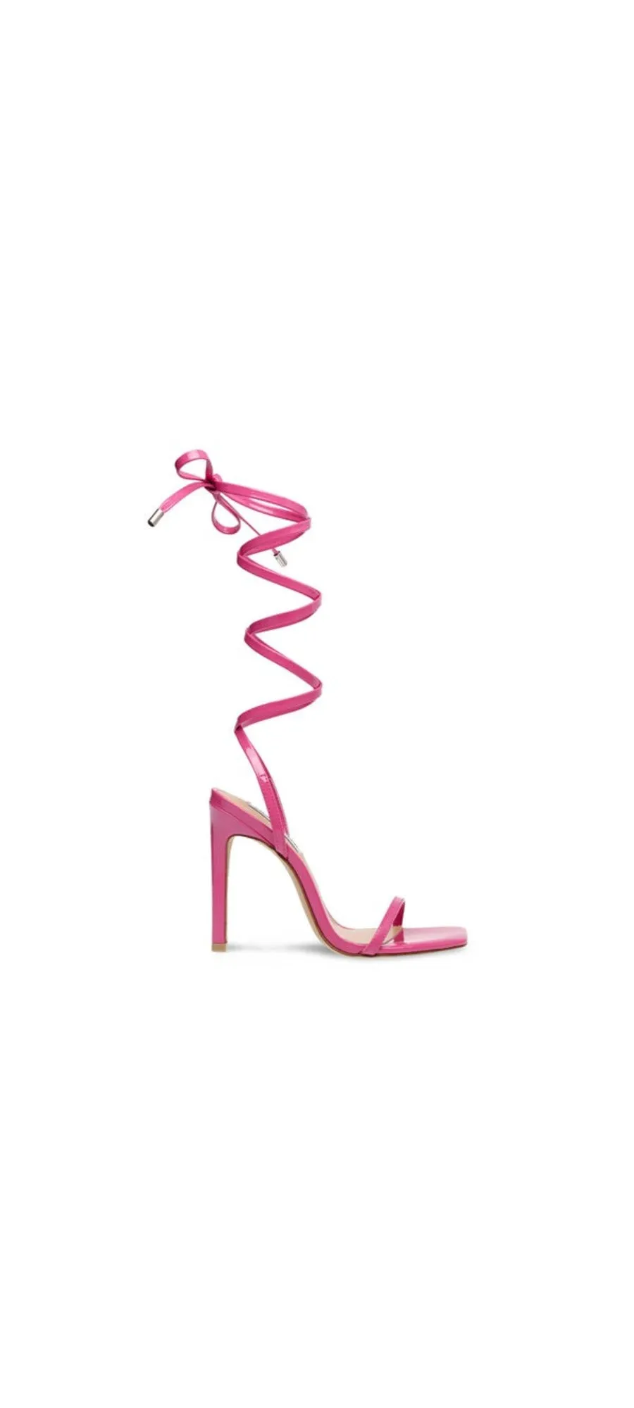 Stiletto Square Uplift Madden Strappy Pink Steve Flash sale Sandals High Heel Patent Free gift with purchase Toe