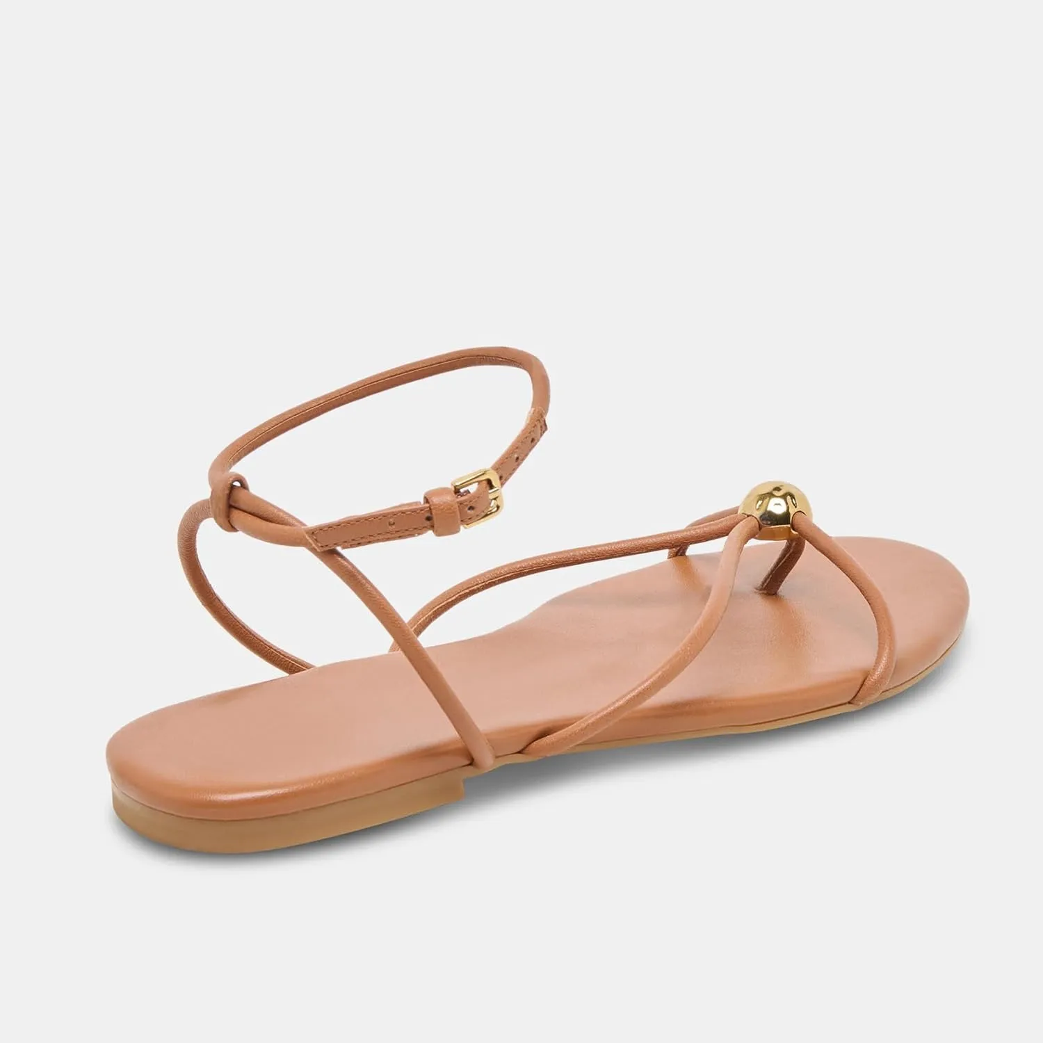 Strappy Flat Sandals for Women Comfortable Open Round Toe Sandals Dressy Beach Thong Flip Flop Slides