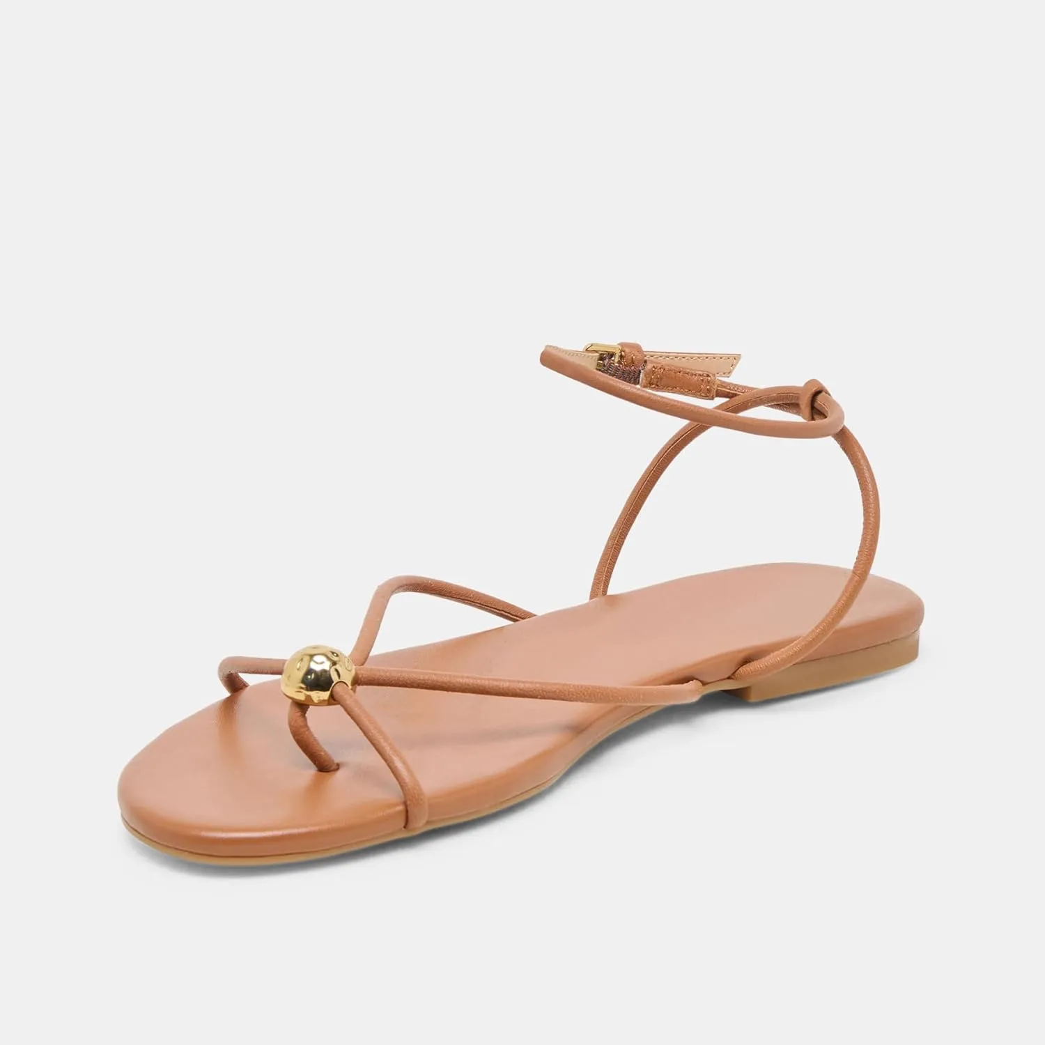 Strappy Flat Sandals for Women Comfortable Open Round Toe Sandals Dressy Beach Thong Flip Flop Slides
