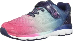 Stride Rite Girls Made2Play Cora Sneaker, Navy/Multi, 4.5 Wide Little Kid