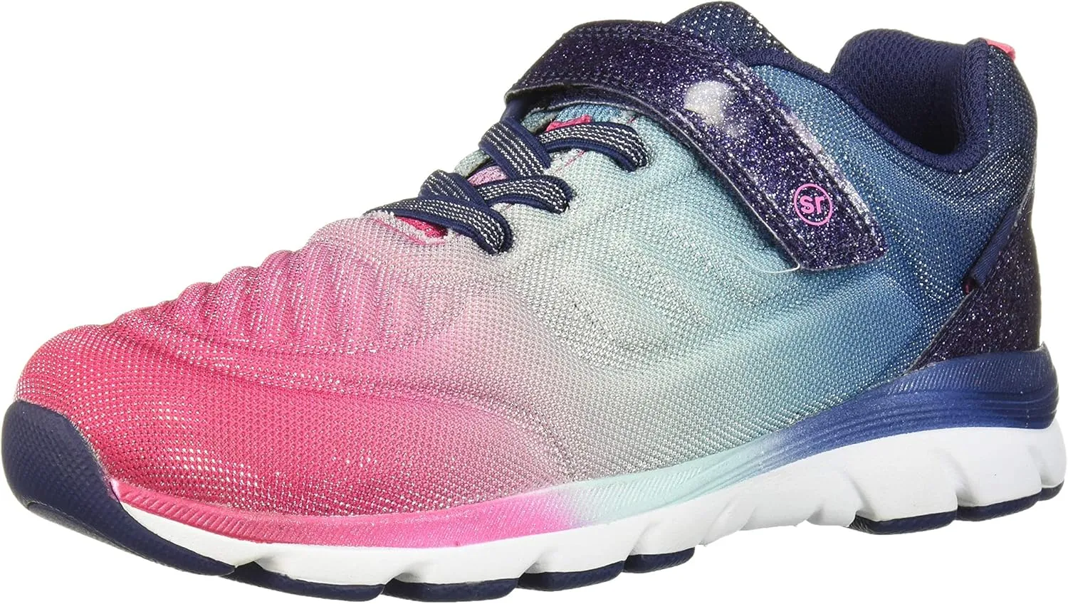 Stride Rite Girls Made2Play Cora Sneaker, Navy/Multi, 4.5 Wide Little Kid