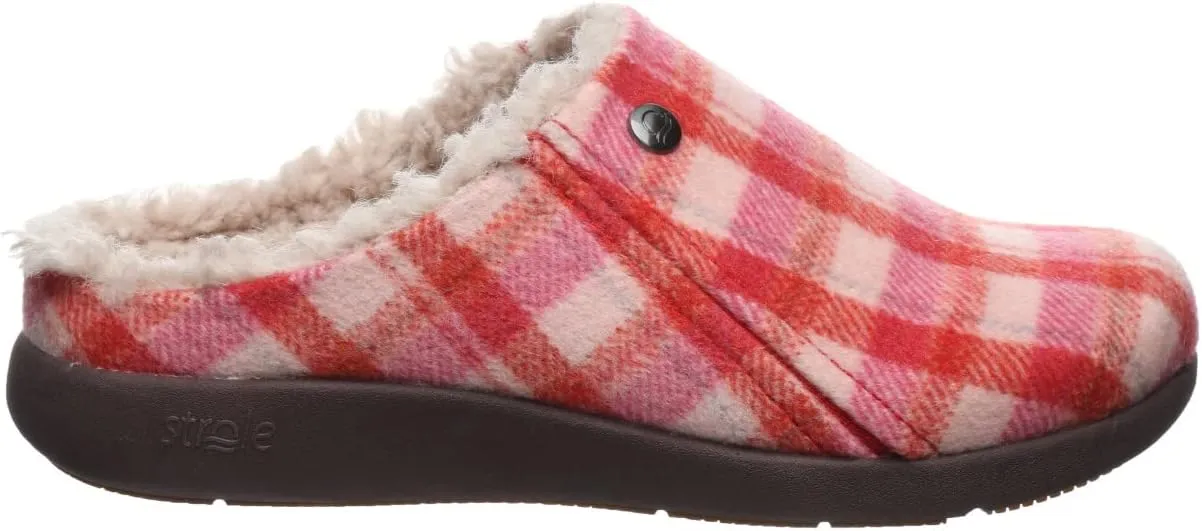 Strole Snug Tartan Women's Supportive Clog with Orthotic Arch Support