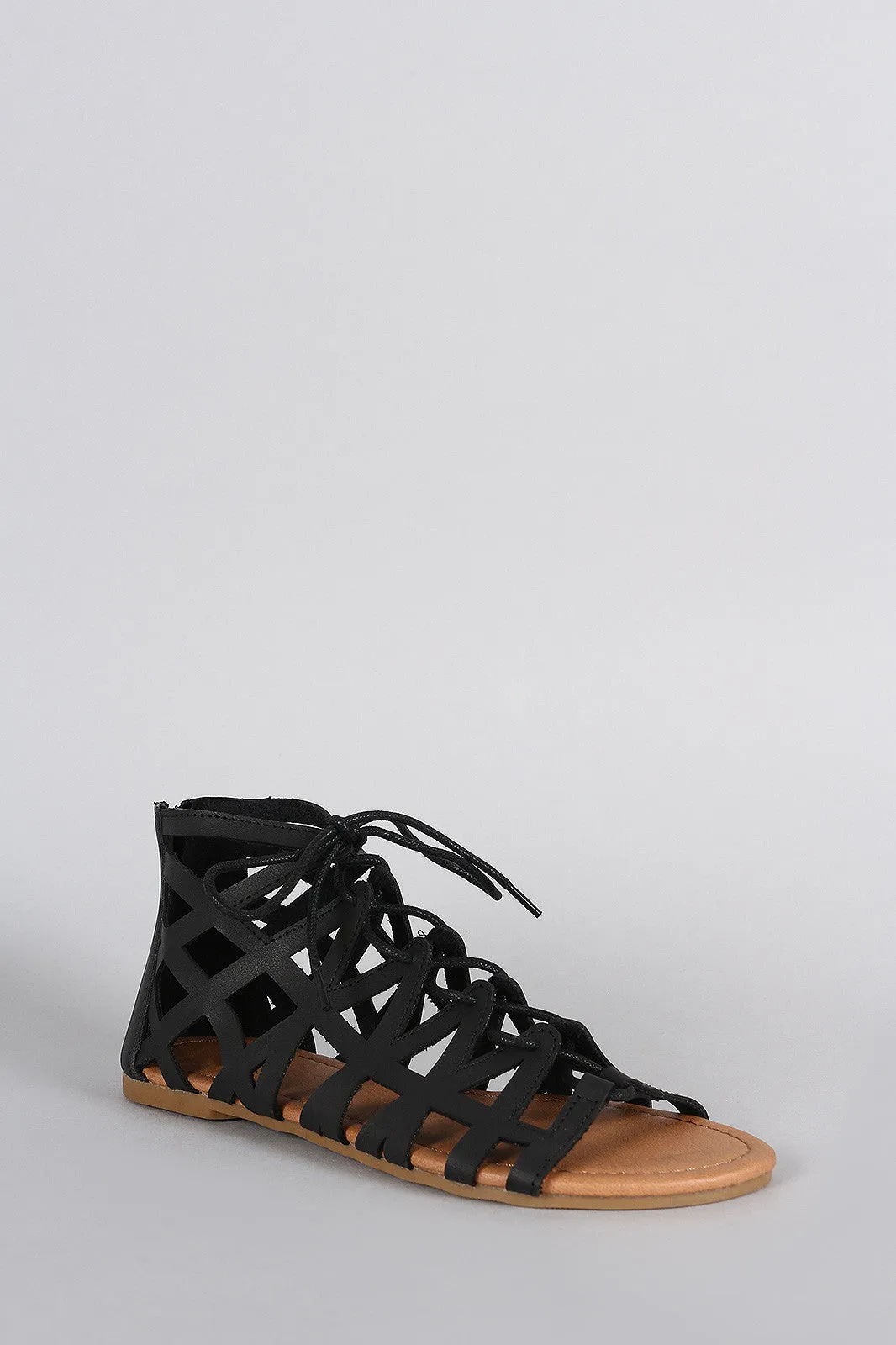 Supportive Sandal Qupid Up Flat Lace Limited-time offer Caged