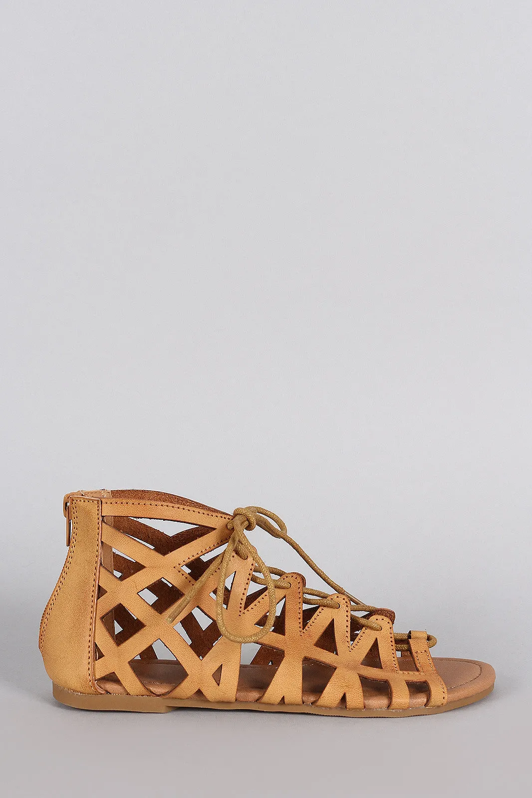 Supportive Sandal Qupid Up Flat Lace Limited-time offer Caged