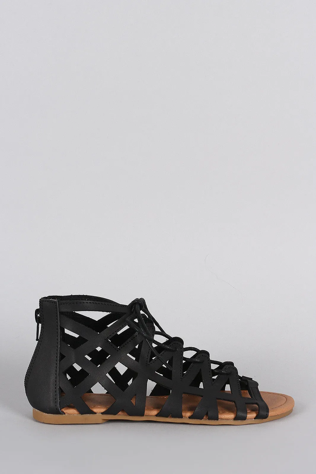 Supportive Sandal Qupid Up Flat Lace Limited-time offer Caged