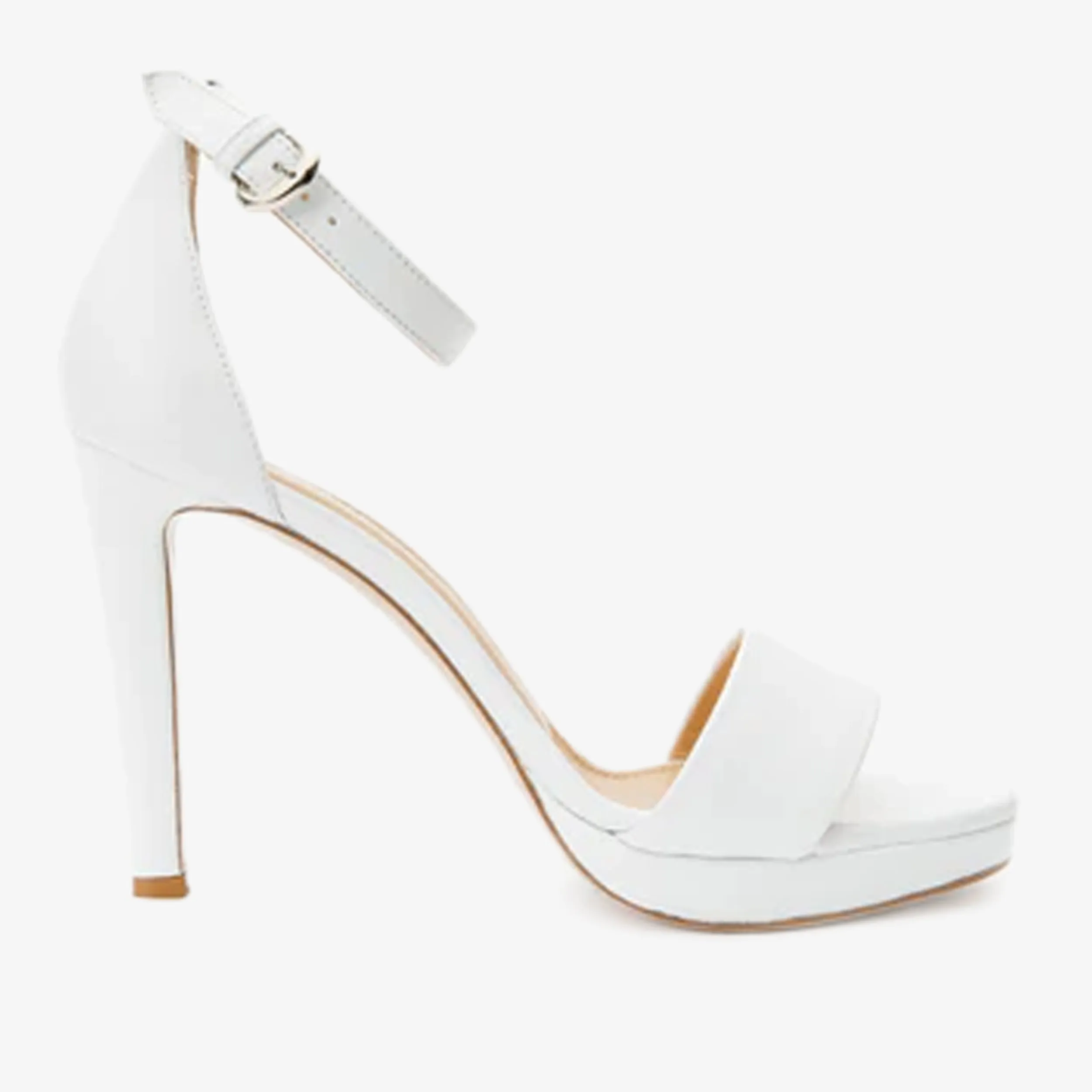 The Aksu White Leather Ankle Strap Women Sandal Final Sale!