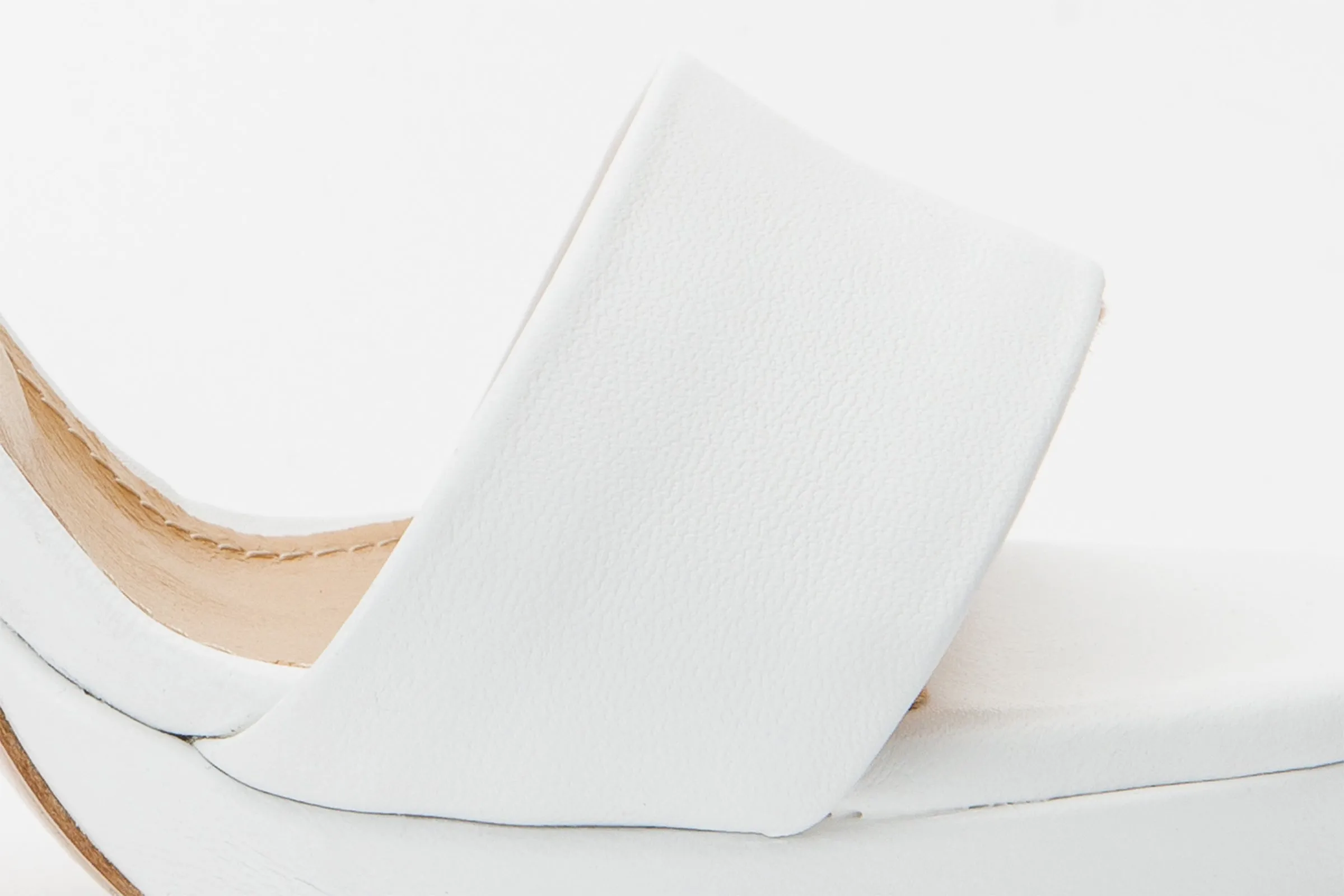 The Aksu White Leather Ankle Strap Women Sandal Final Sale!