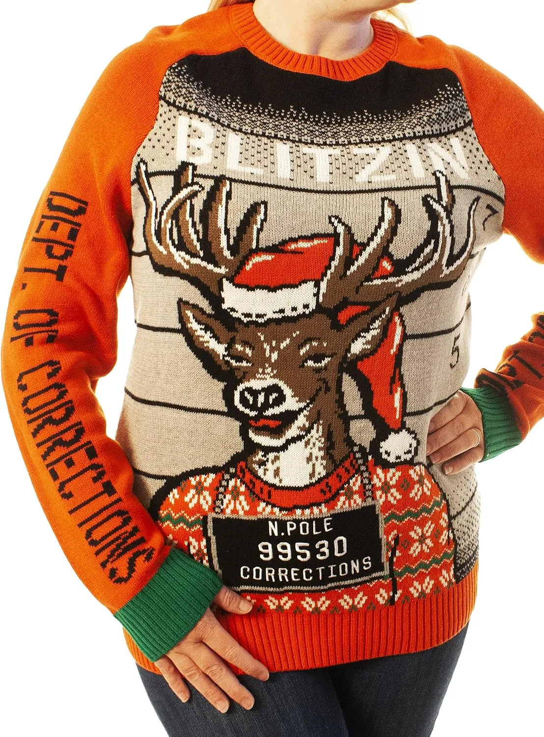 Ugly Christmas Party Knitted Ugly Christmas Sweater for Men and Women - Reindeer & Animals