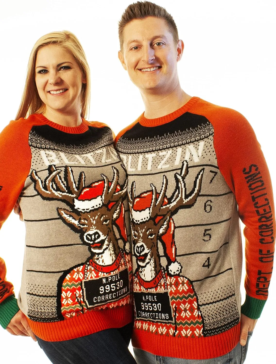 Ugly Christmas Party Knitted Ugly Christmas Sweater for Men and Women - Reindeer & Animals