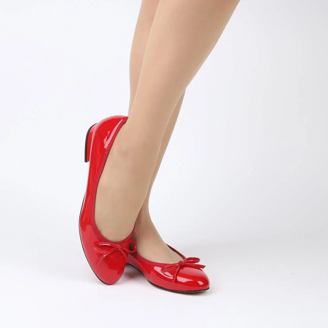 *UK size 2.5 - CLAUDIA - navy patent, 2cm heel