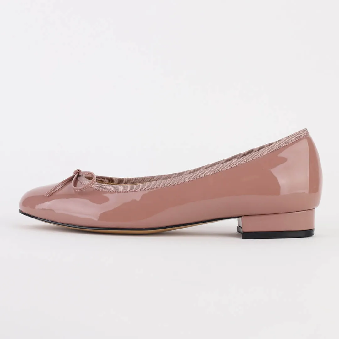 *UK size 2.5 - CLAUDIA - navy patent, 2cm heel