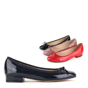 *UK size 2.5 - CLAUDIA - navy patent, 2cm heel