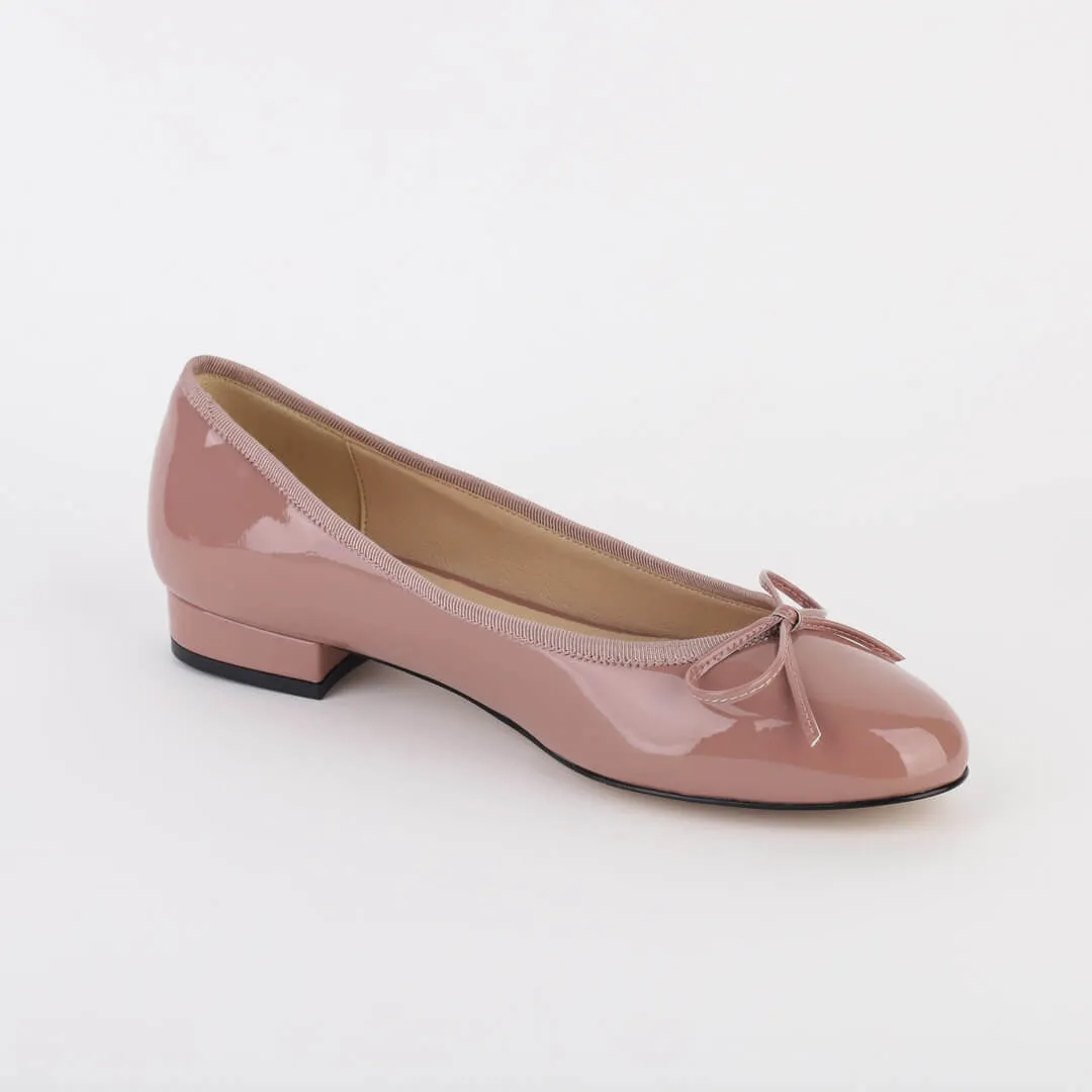 *UK size 2.5 - CLAUDIA - navy patent, 2cm heel