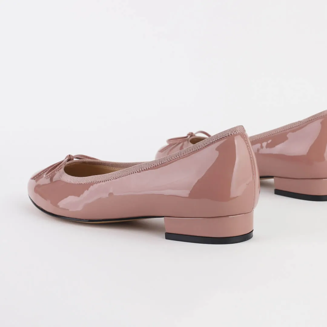 *UK size 2.5 - CLAUDIA - navy patent, 2cm heel