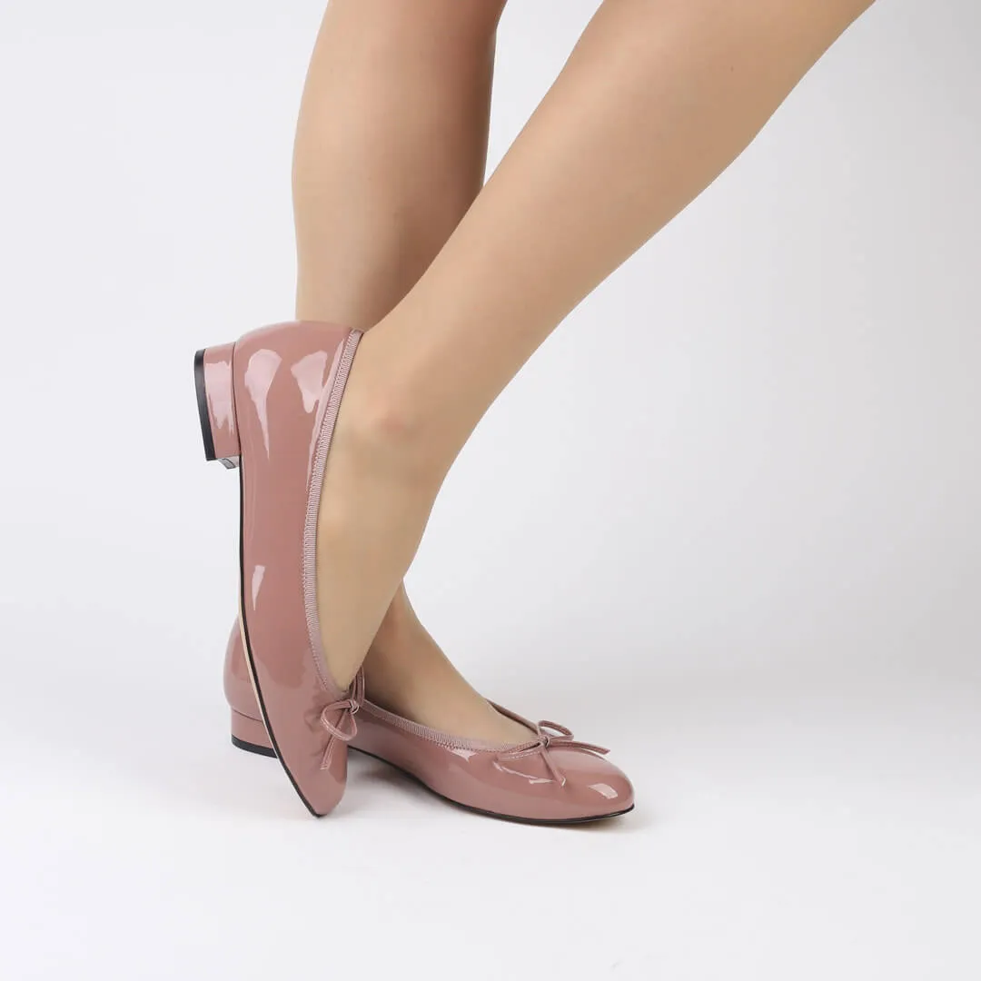 *UK size 2.5 - CLAUDIA - navy patent, 2cm heel