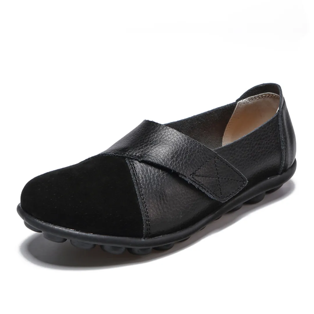 Uniqcomfy Wide Toe Box & Wide Size Leather Moccasin - Basic Colors