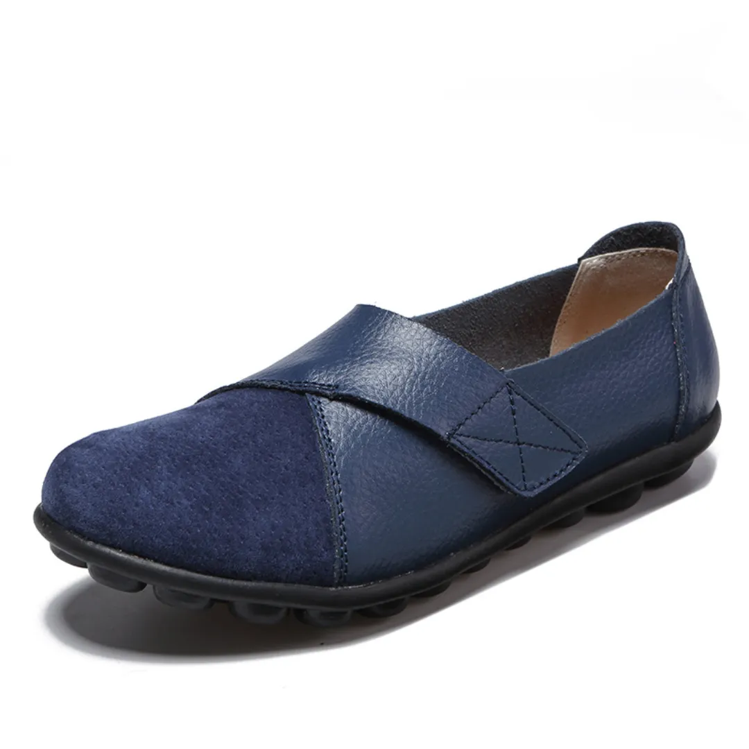 Uniqcomfy Wide Toe Box & Wide Size Leather Moccasin - Basic Colors