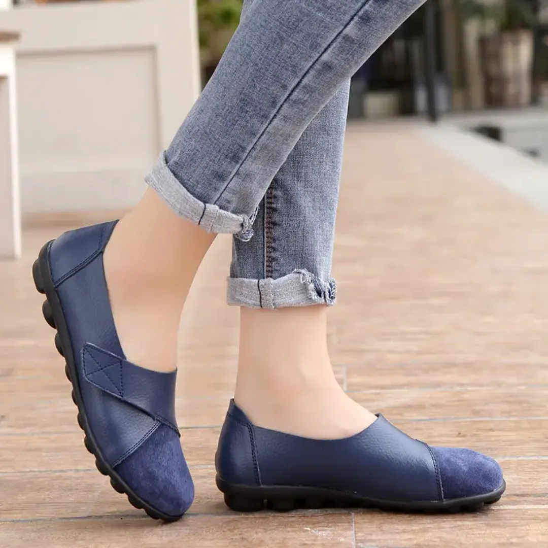Uniqcomfy Wide Toe Box & Wide Size Leather Moccasin - Basic Colors