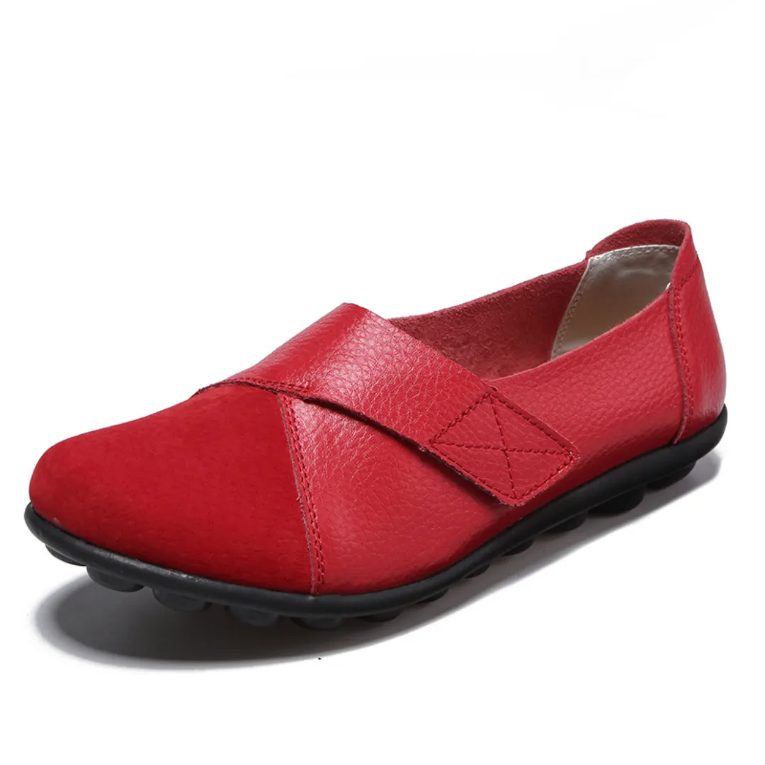 Uniqcomfy Wide Toe Box & Wide Size Leather Moccasin - Basic Colors