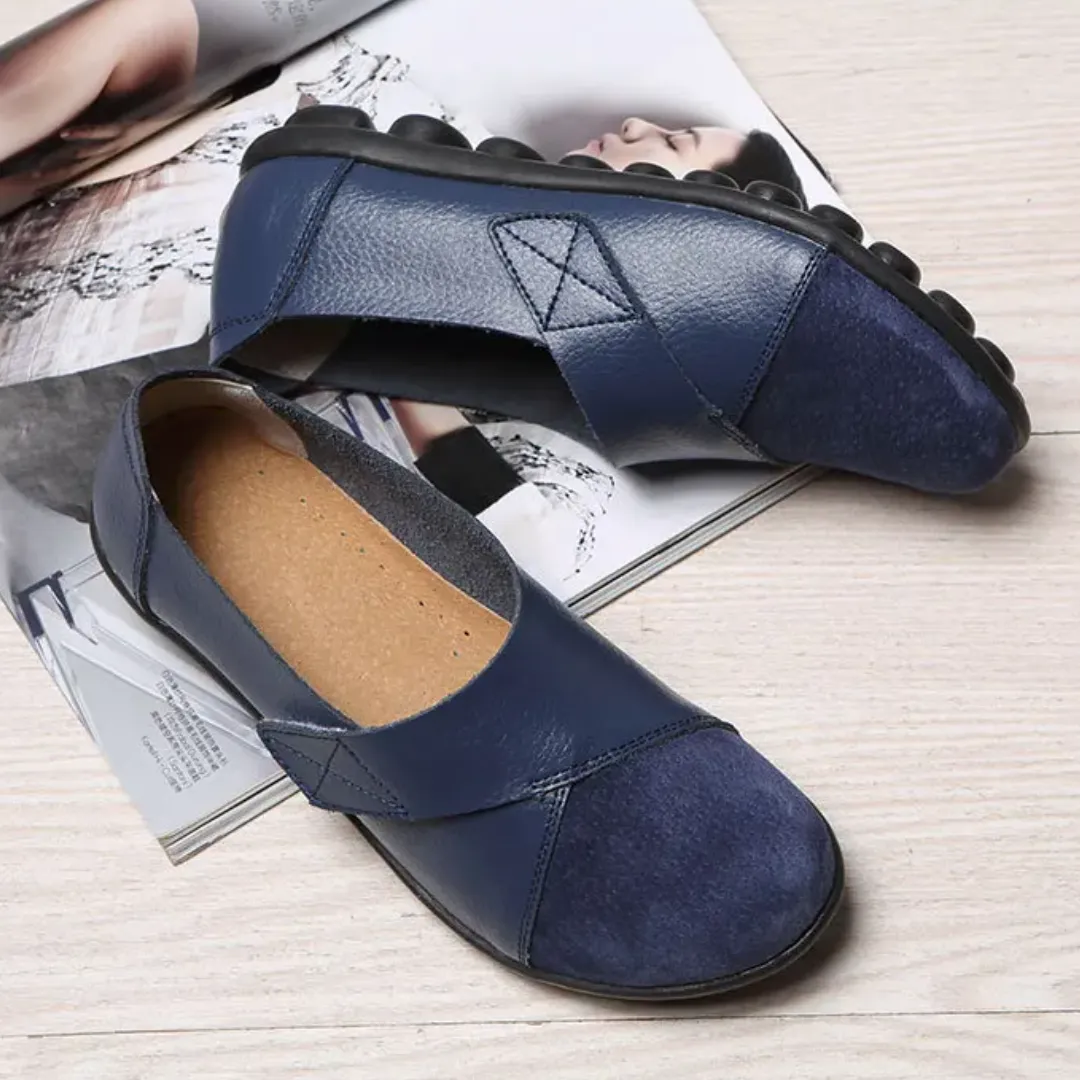Uniqcomfy Wide Toe Box & Wide Size Leather Moccasin - Basic Colors