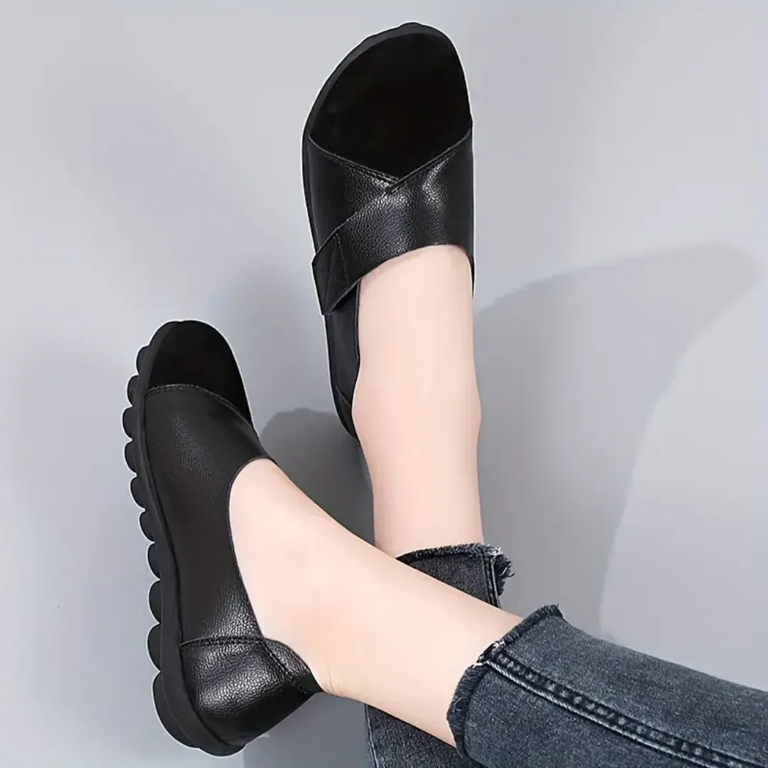 Uniqcomfy Wide Toe Box & Wide Size Leather Moccasin - Basic Colors
