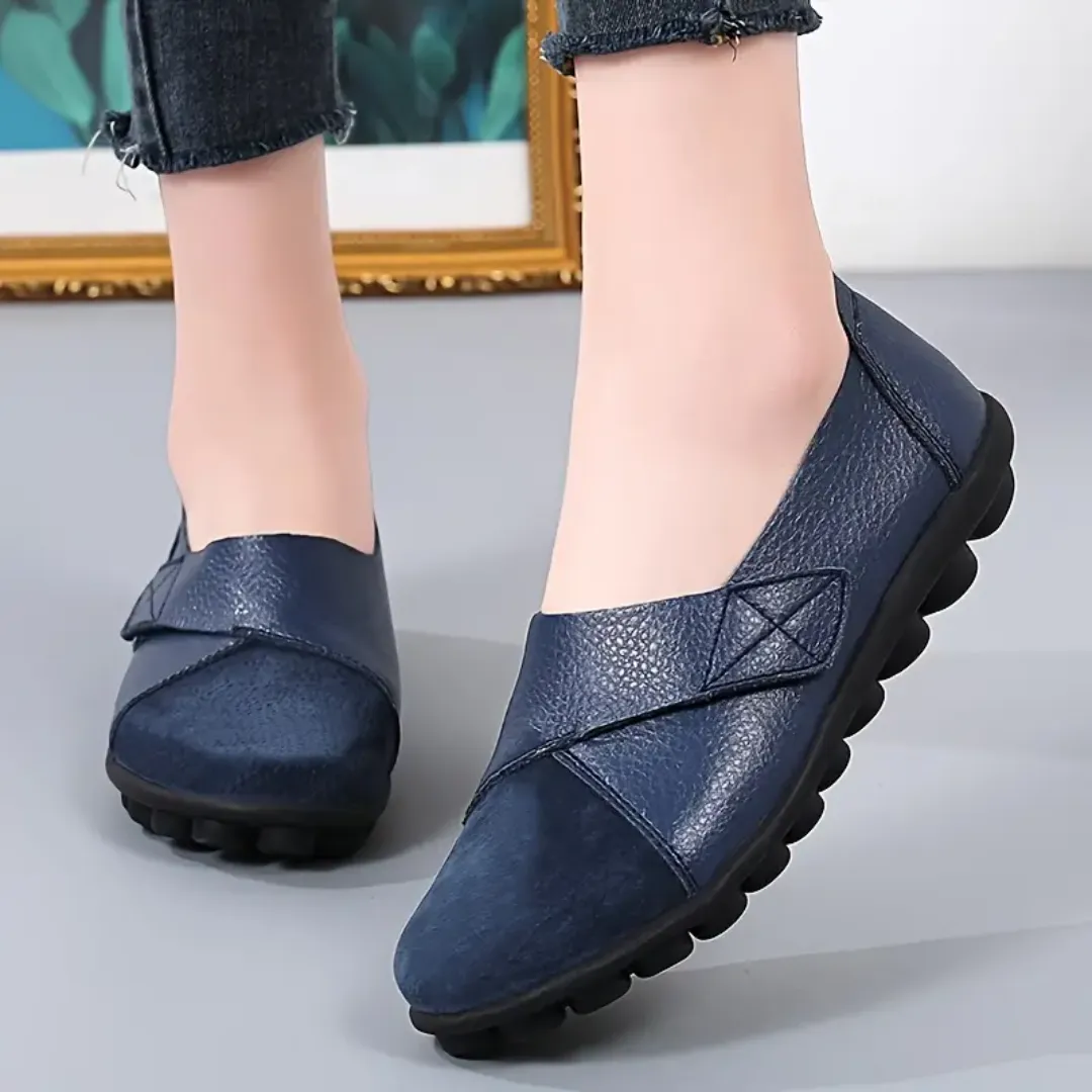 Uniqcomfy Wide Toe Box & Wide Size Leather Moccasin - Basic Colors