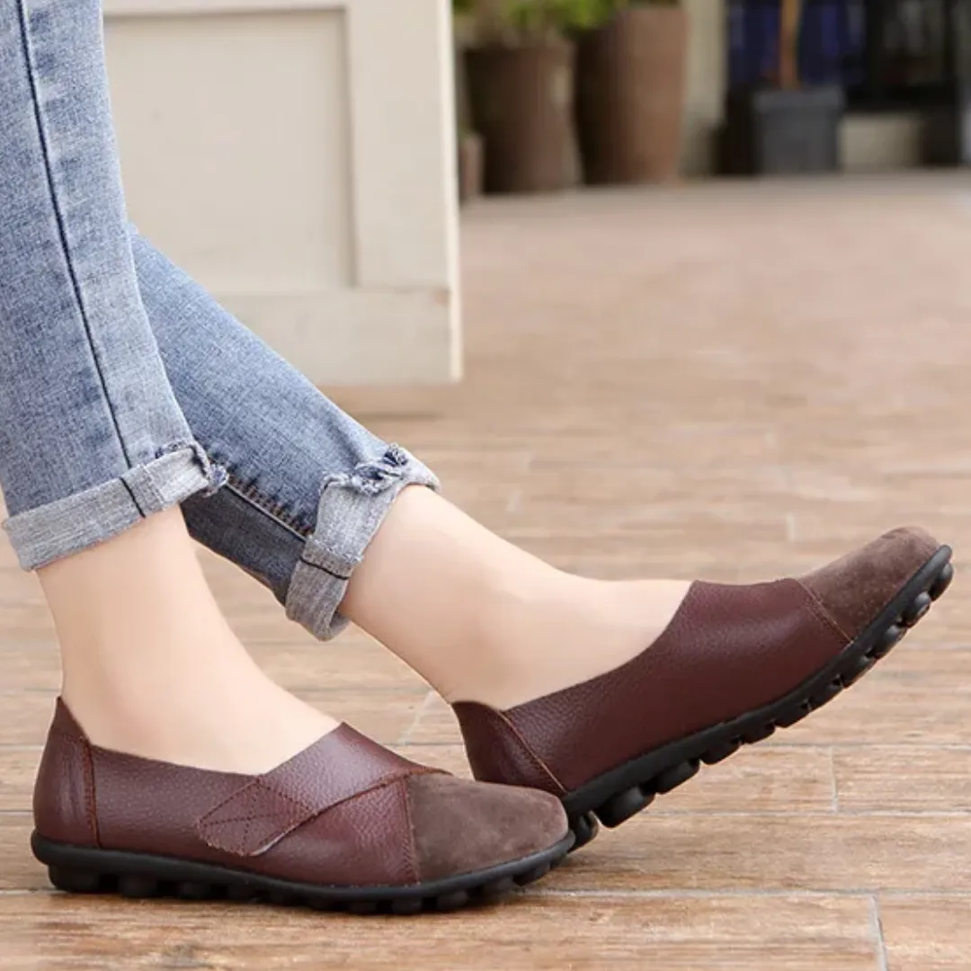 Uniqcomfy Wide Toe Box & Wide Size Leather Moccasin - Basic Colors