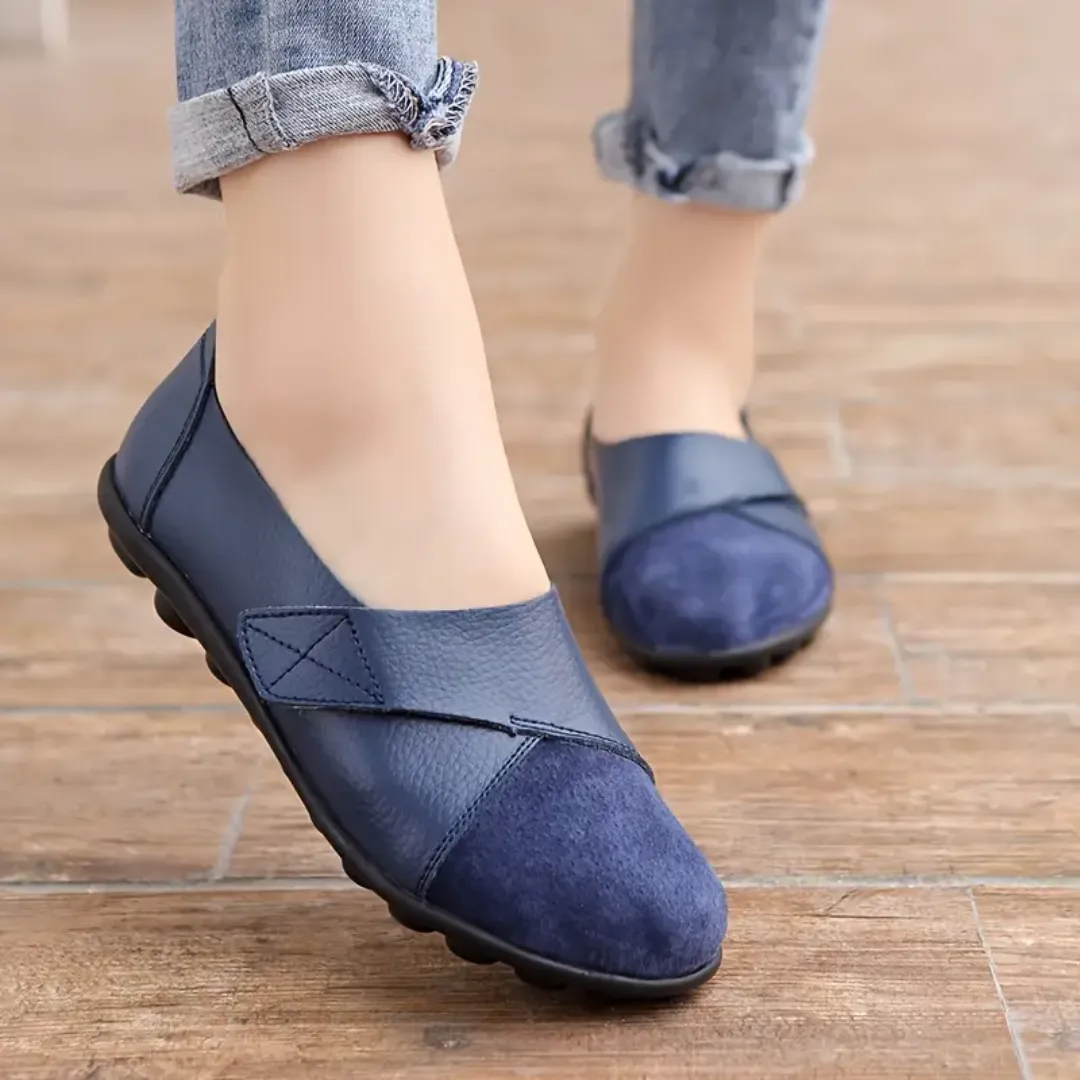 Uniqcomfy Wide Toe Box & Wide Size Leather Moccasin - Basic Colors