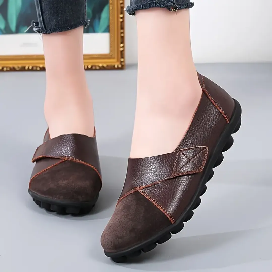 Uniqcomfy Wide Toe Box & Wide Size Leather Moccasin - Basic Colors